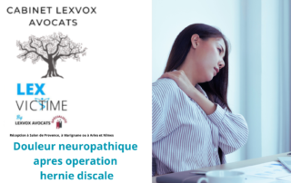 Douleur neuropathique apres operation hernie discale