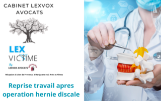 Reprise travail apres operation hernie discale