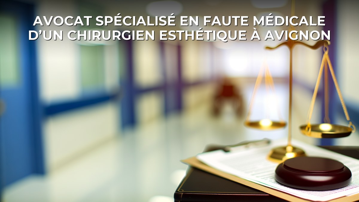 avocat spécialisé en faute médicale d’un chirurgien esthétique à Avignon