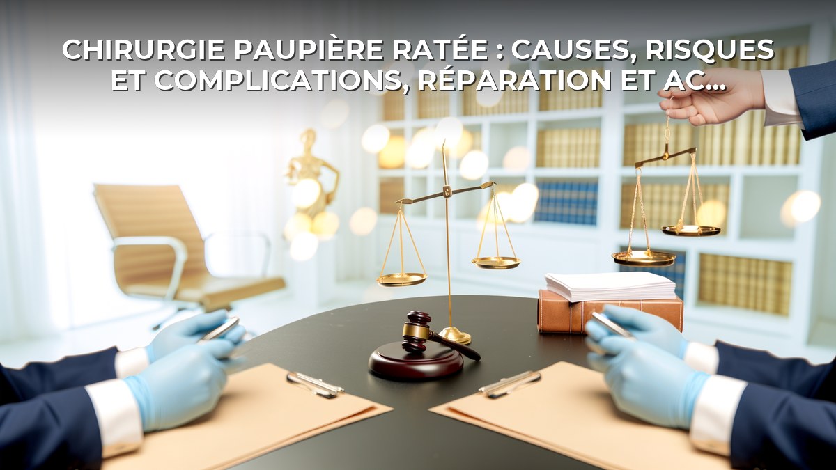 Chirurgie paupière ratée : causes, risques et complications, réparation et action en justice