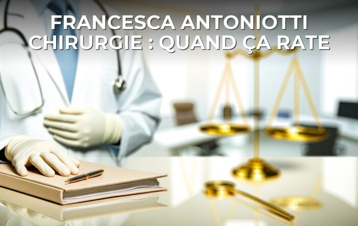 Francesca Antoniotti chirurgie : quand ça rate