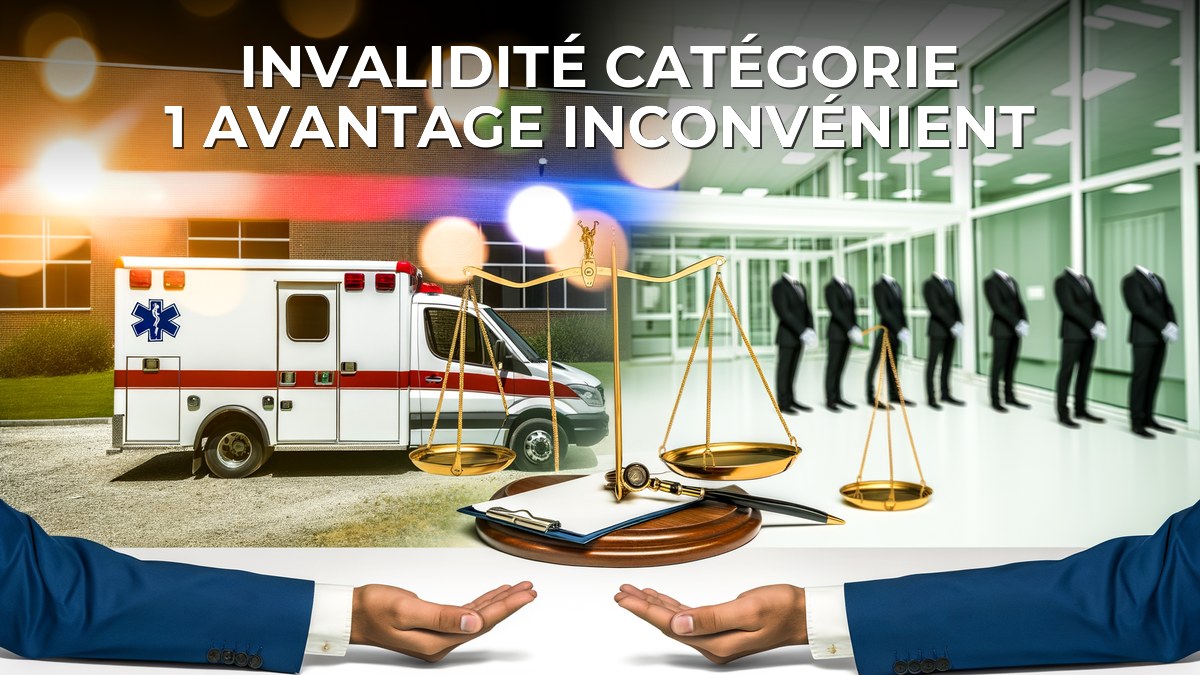 Invalidité catégorie 1 avantage inconvénient