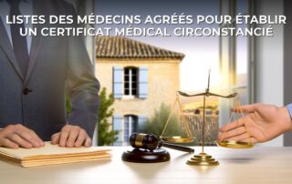 Listes des médecins agréés pour établir un certificat médical circonstancié