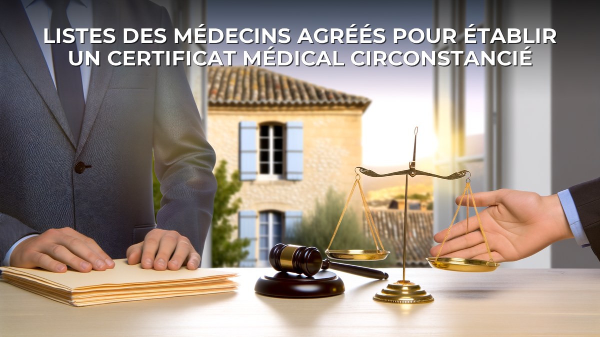 Listes des médecins agréés pour établir un certificat médical circonstancié