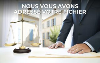 Nous vous avons adressé votre fichier