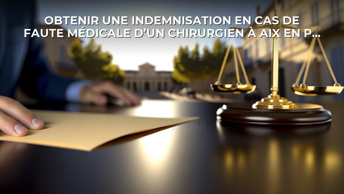 Obtenir une indemnisation en cas de faute médicale d’un chirurgien à Aix en provence