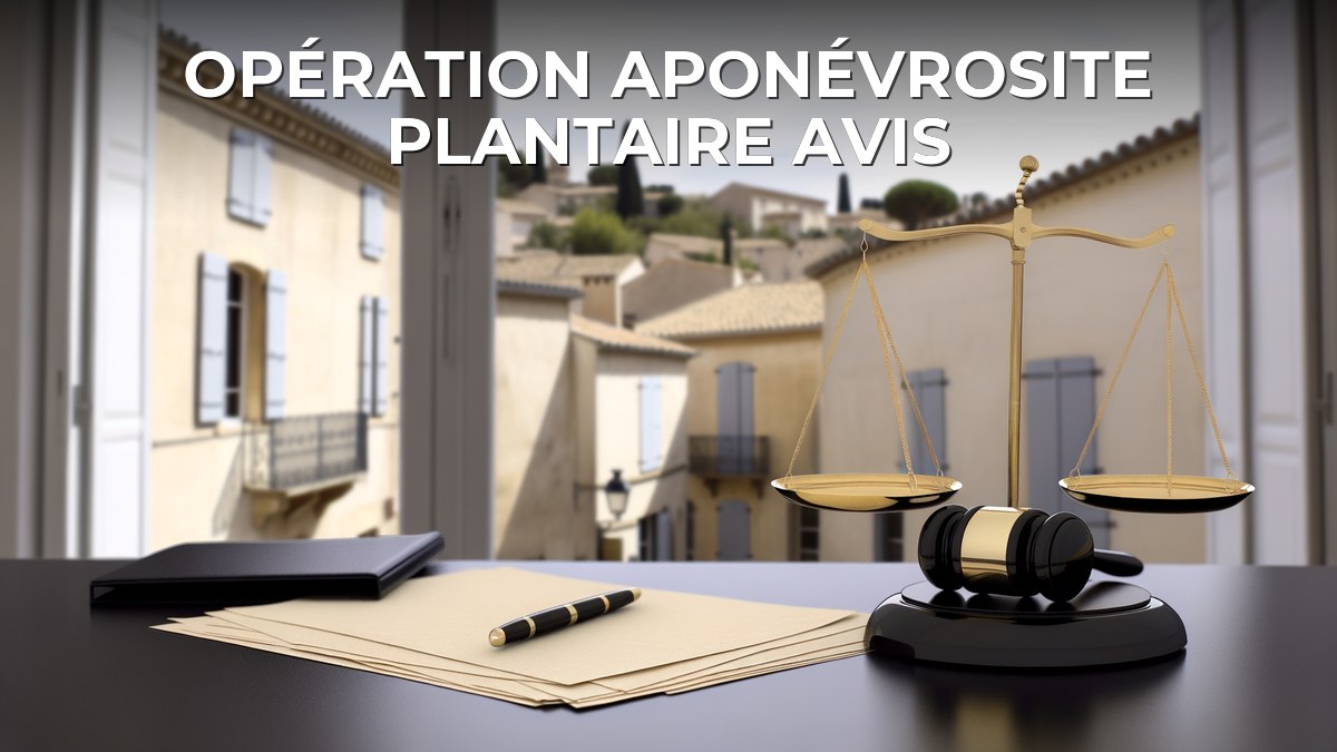 Opération aponévrosite plantaire avis