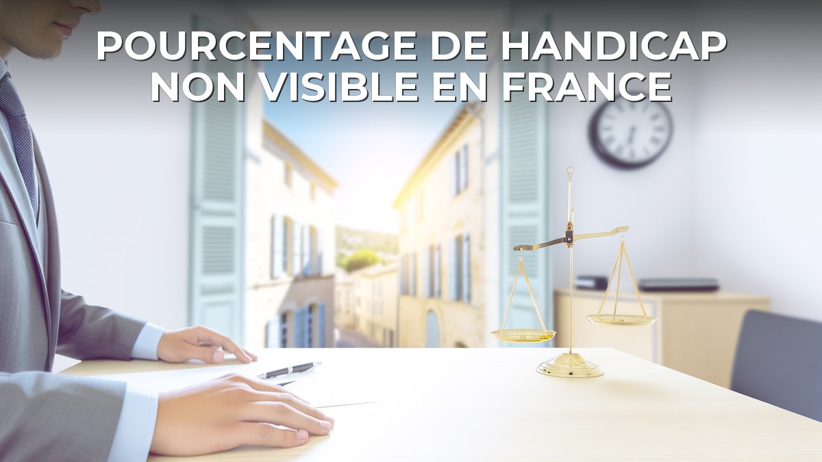 Pourcentage de handicap non visible en France
