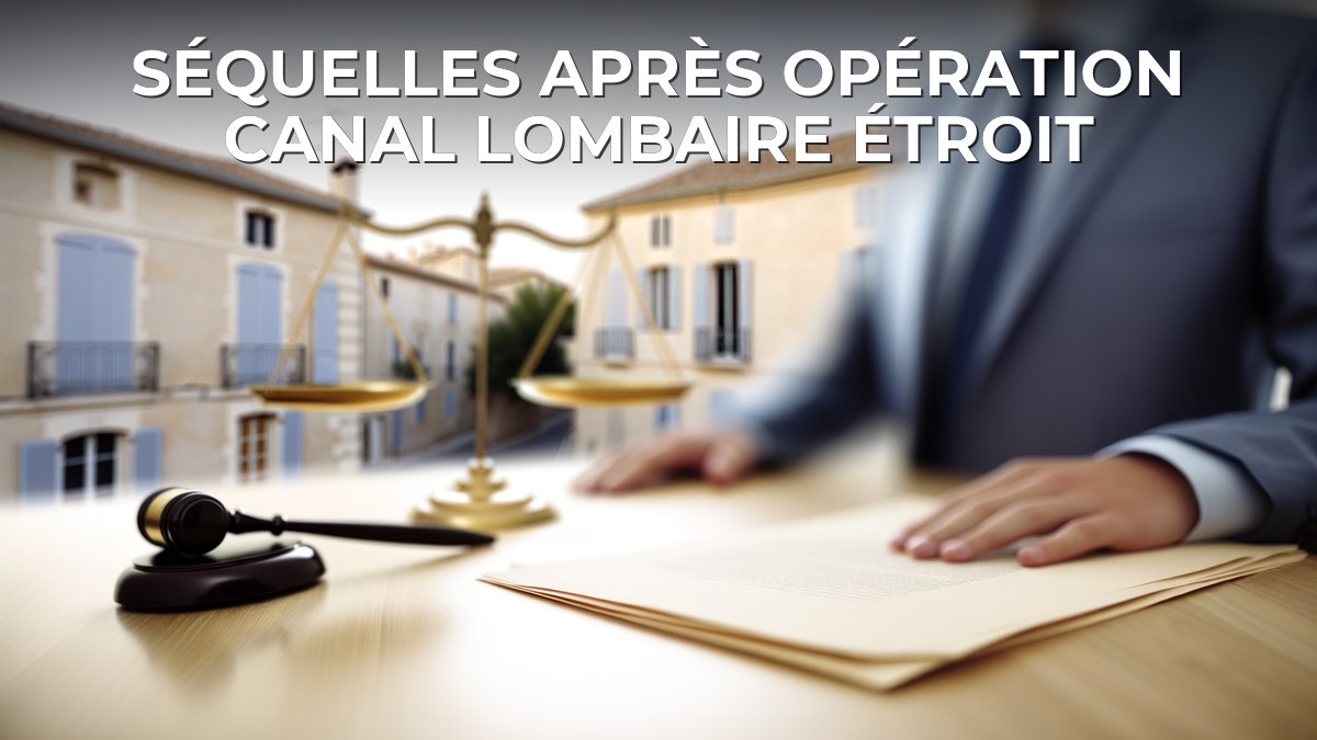 Séquelles après opération canal lombaire étroit