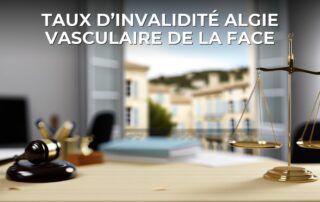 Taux d’invalidité algie vasculaire de la face