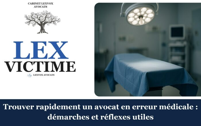 Avocat erreur médicale — trouver avocat erreur medicale rapidement (LEXVOX)