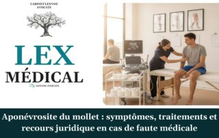 Aponévrosite du mollet : symptômes, traitements et recours juridique en cas de faute médicale — cabinet LEXVOX Avocats, Aix-en-Provence