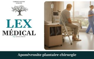 Aponévrosite plantaire chirurgie — cabinet LEXVOX Avocats, Nîmes