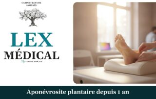 Aponévrosite plantaire depuis 1 an — cabinet LEXVOX Avocats, Salon-de-Provence