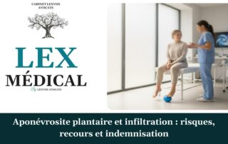 Aponévrosite plantaire et infiltration : risques, recours et indemnisation — cabinet LEXVOX Avocats, Aix-en-Provence