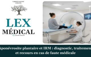 Aponévrosite plantaire et IRM : diagnostic, traitement et recours en cas de faute médicale — cabinet LEXVOX Avocats, Salon-de-Provence