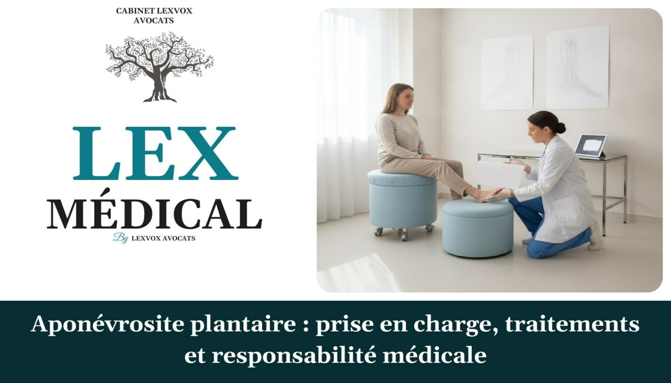 Aponévrosite plantaire : prise en charge, traitements et responsabilité médicale — cabinet LEXVOX Avocats, Aix-en-Provence