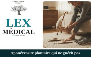 Aponévrosite plantaire qui ne guérit pas — cabinet LEXVOX Avocats, Nîmes