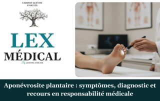 Aponévrosite plantaire : symptômes, diagnostic et recours en responsabilité médicale — cabinet LEXVOX Avocats, Salon-de-Provence