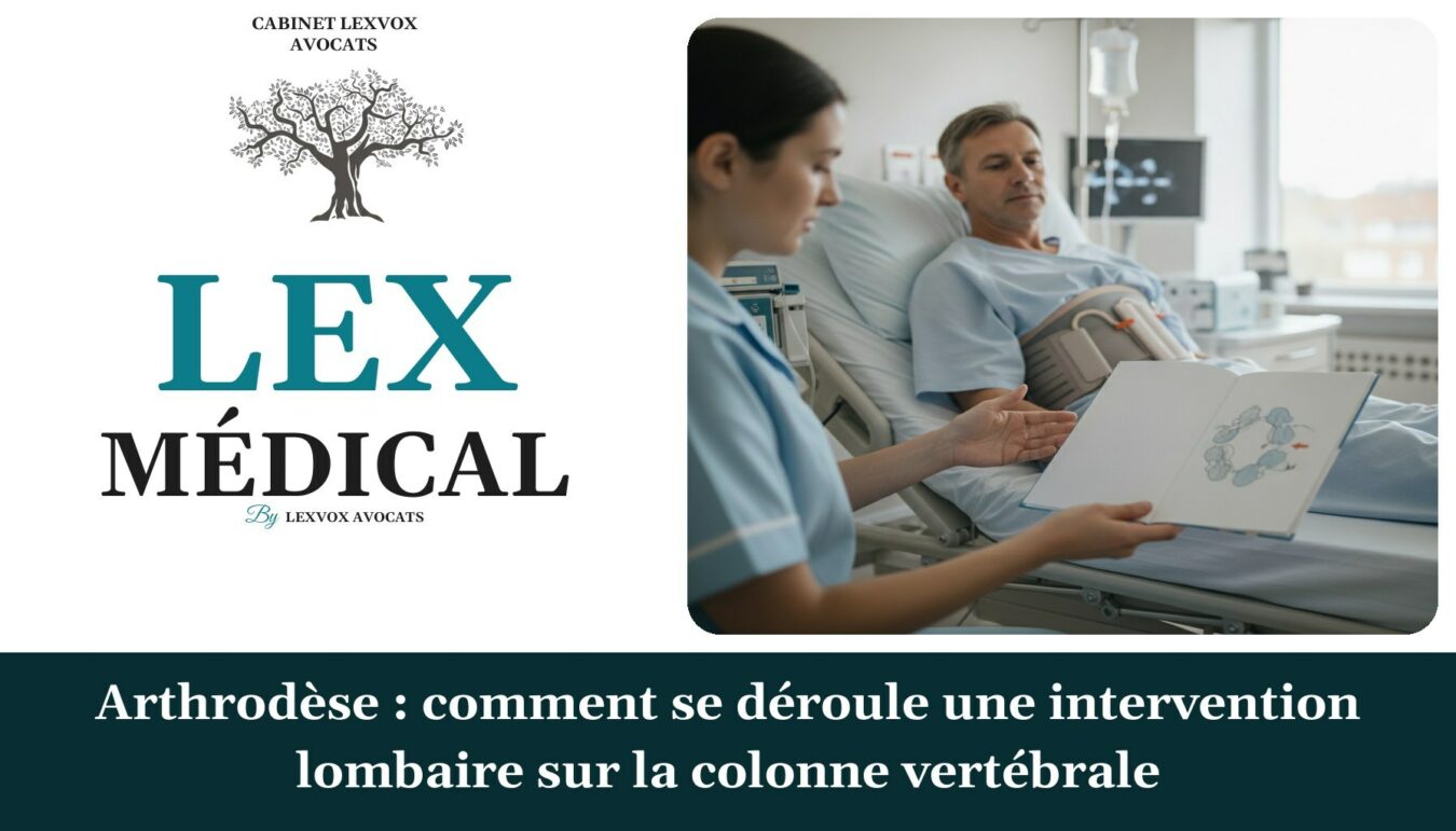Arthrodèse : comment se déroule une intervention lombaire sur la colonne vertébrale — cabinet LEXVOX Avocats, Salon-de-Provence
