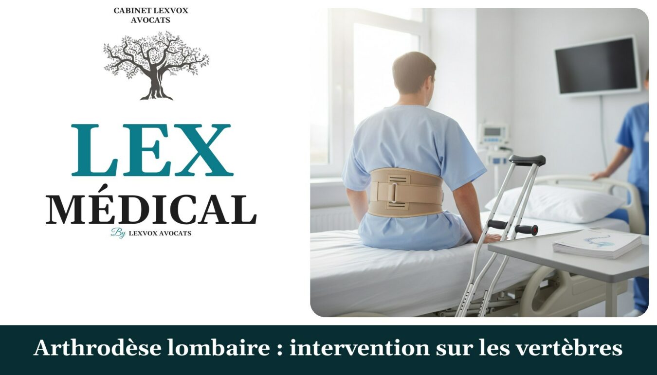 Arthrodèse lombaire : intervention sur les vertèbres — cabinet LEXVOX Avocats, Aix-en-Provence