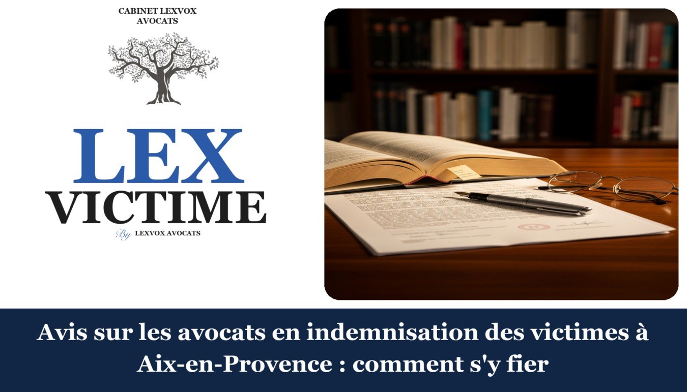 Avis sur les avocats en indemnisation des victimes à Aix-en-Provence : comment s’y fier — cabinet LEXVOX Avocats, Aix-en-Provence