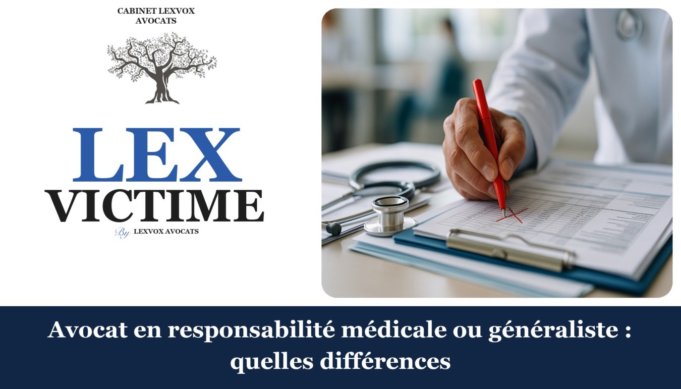 Avocat en responsabilité médicale ou généraliste : quelles différences — cabinet LEXVOX Avocats, Aix-en-Provence