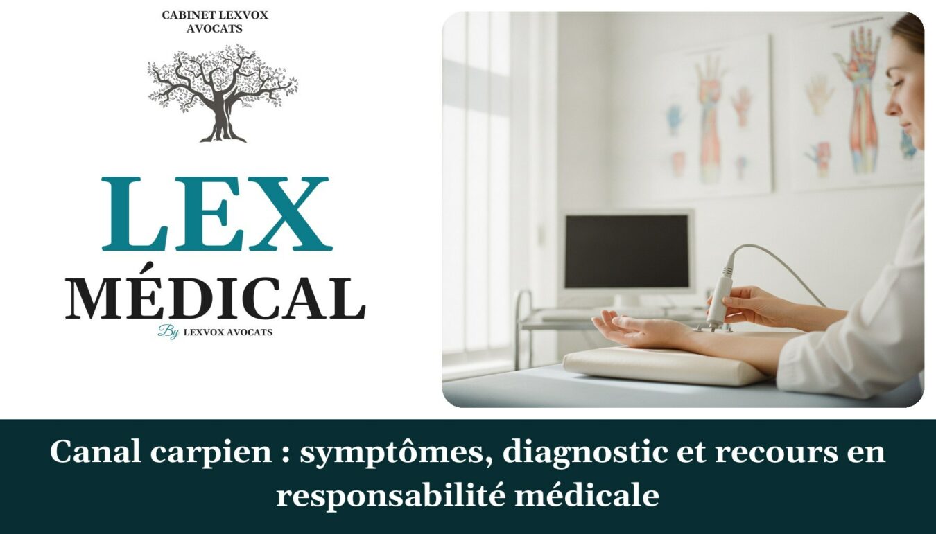 Canal carpien : symptômes, diagnostic et recours en responsabilité médicale — cabinet LEXVOX Avocats, Arles