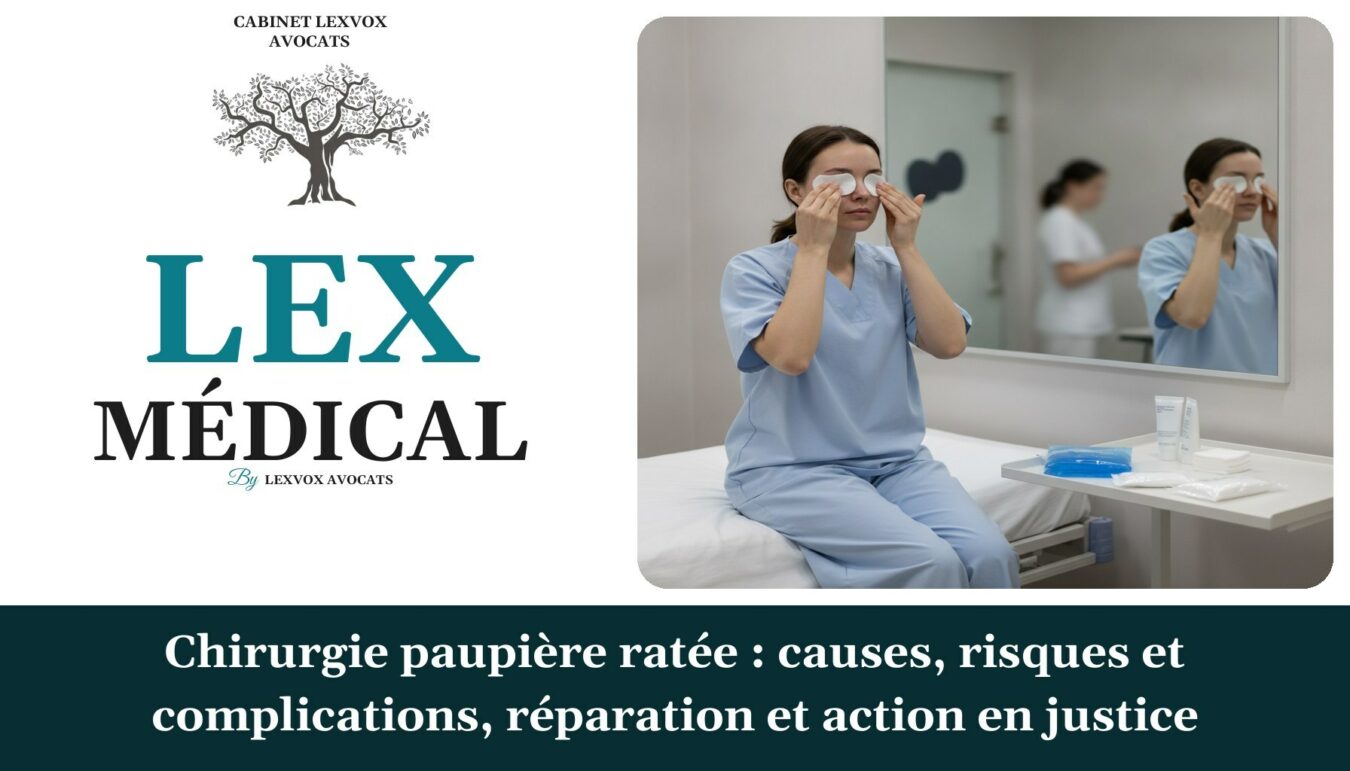 Chirurgie paupière ratée : causes, risques et complications, réparation et action en justice — cabinet LEXVOX Avocats, Marignane