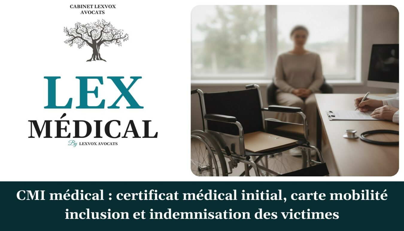 CMI médical : certificat médical initial, carte mobilité inclusion et indemnisation des victimes — cabinet LEXVOX Avocats, Nîmes