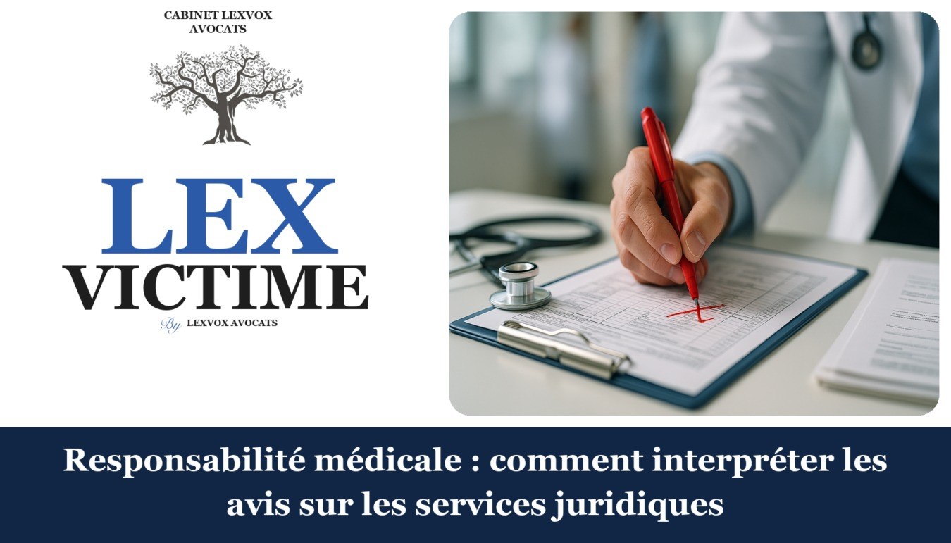Responsabilité médicale : comment interpréter les avis sur les services juridiques — cabinet LEXVOX Avocats, Aix-en-Provence