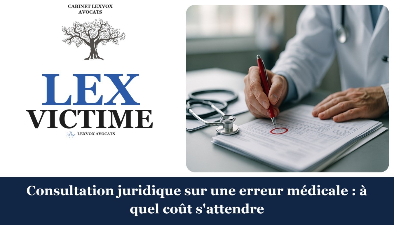 Consultation juridique sur une erreur médicale : à quel coût s’attendre — cabinet LEXVOX Avocats, Aix-en-Provence