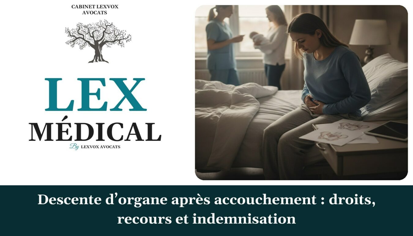 Descente d’organe après accouchement : droits, recours et indemnisation — cabinet LEXVOX Avocats, Salon-de-Provence