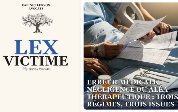 Erreur médicale, négligence ou aléa thérapeutique : trois régimes, trois issues