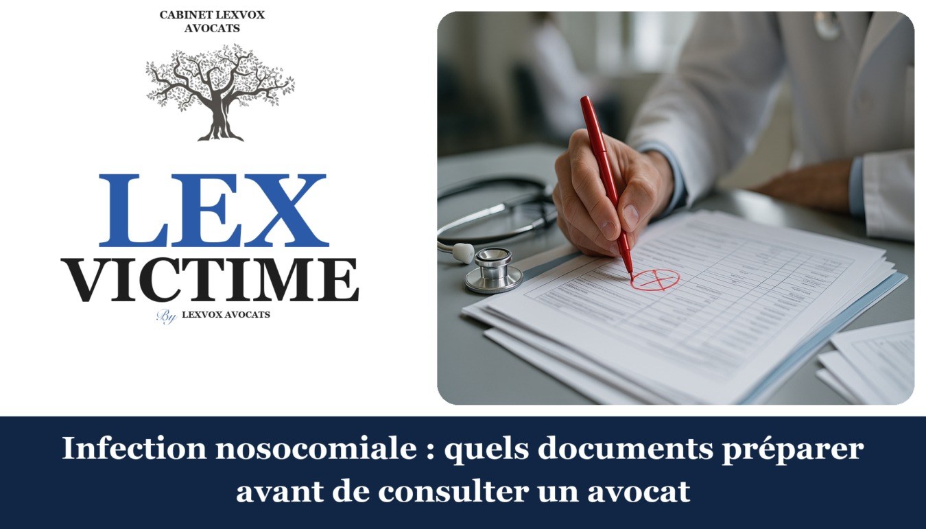 Infection nosocomiale : quels documents préparer avant de consulter un avocat — cabinet LEXVOX Avocats, Aix-en-Provence