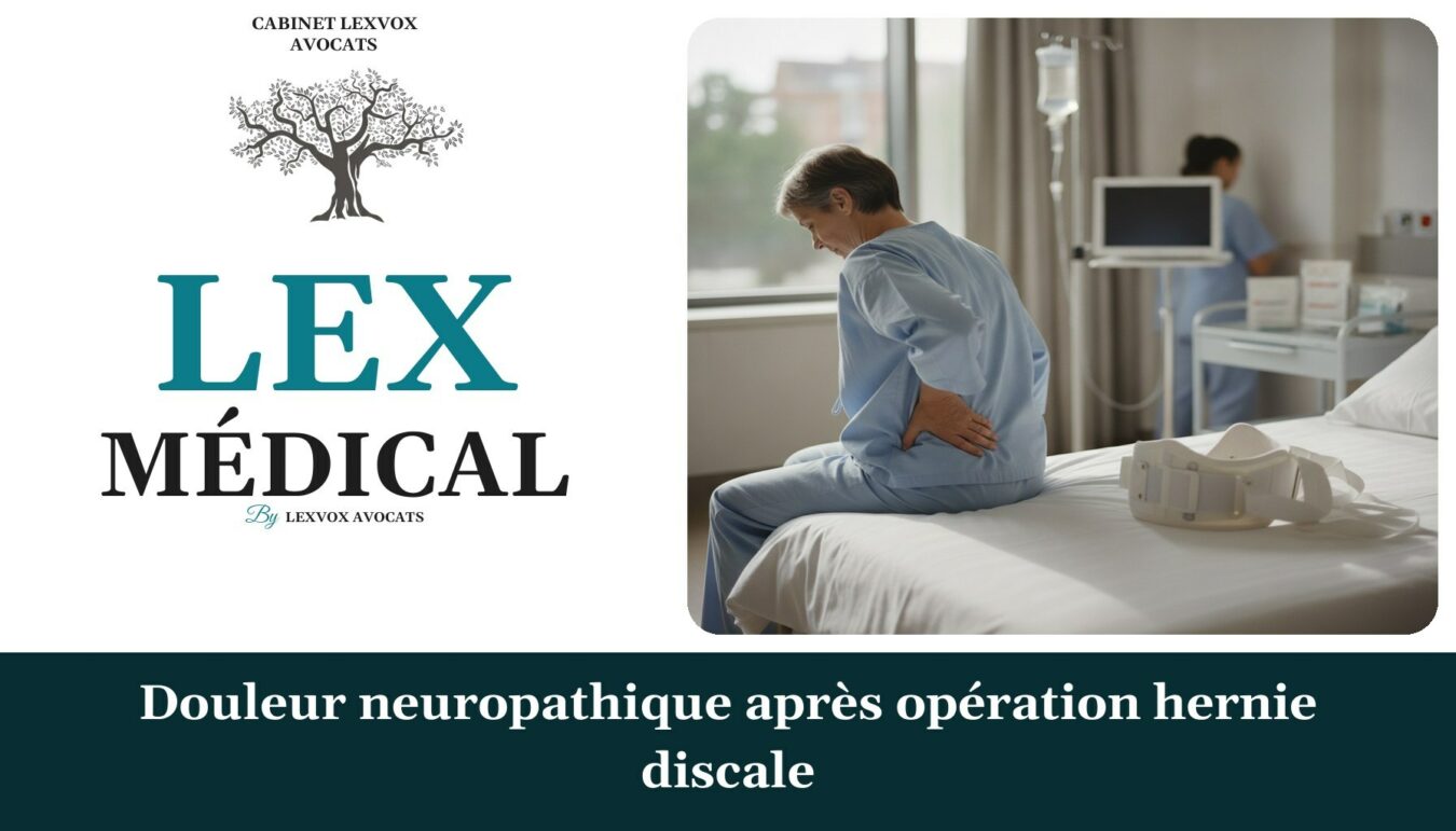 Douleur neuropathique après opération hernie discale — cabinet LEXVOX Avocats, Nîmes