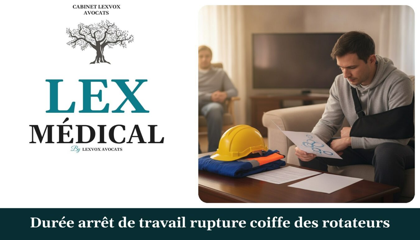 Durée arrêt de travail rupture coiffe des rotateurs — cabinet LEXVOX Avocats, Nîmes