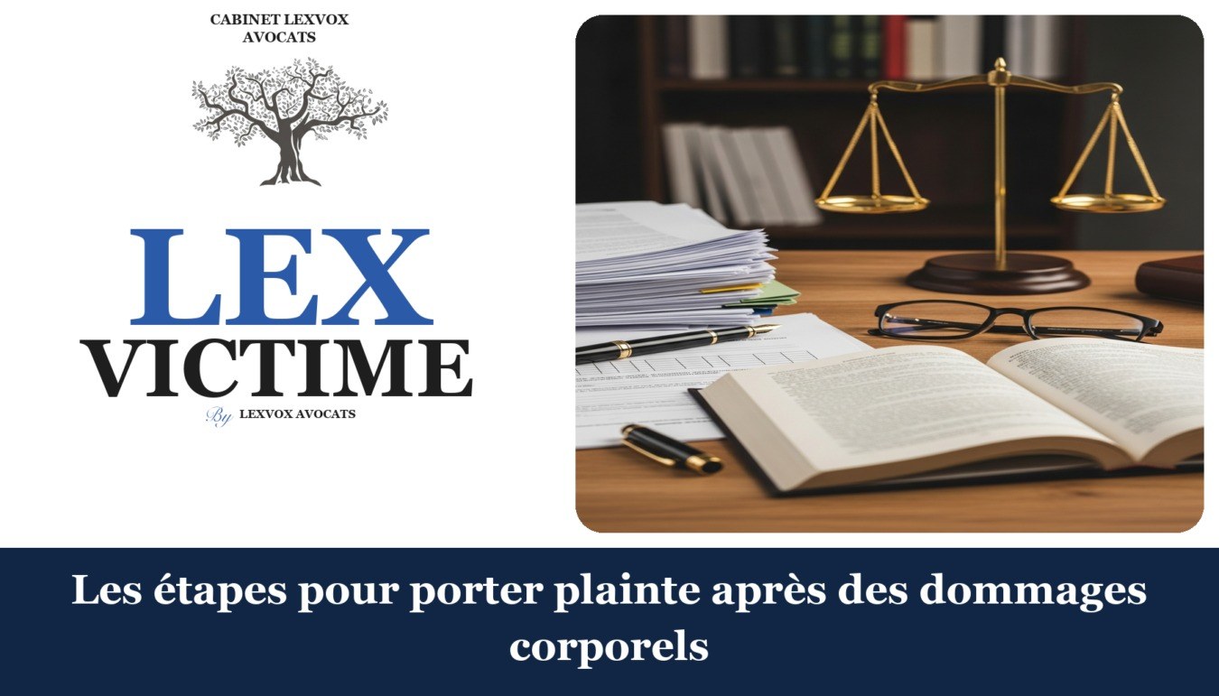 Les étapes pour porter plainte après des dommages corporels — cabinet LEXVOX Avocats, Aix-en-Provence