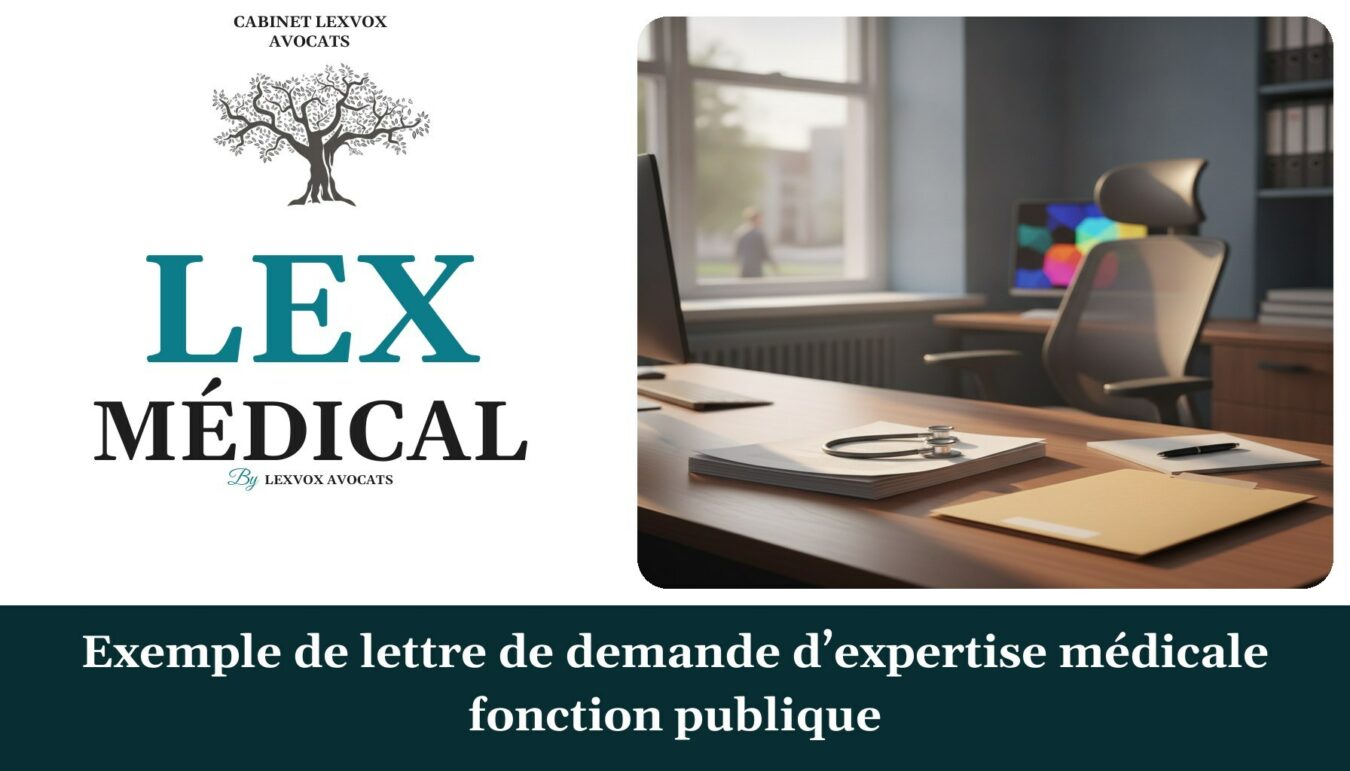 Exemple de lettre de demande d’expertise médicale fonction publique — cabinet LEXVOX Avocats, Salon-de-Provence