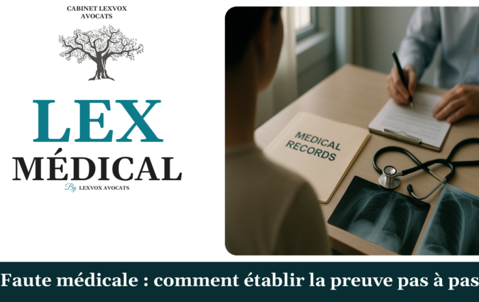 Faute médicale : comment établir la preuve pas à pas