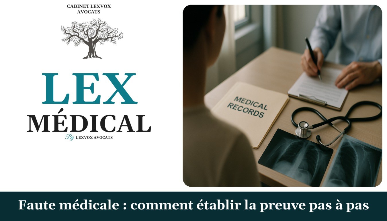 Faute médicale : comment établir la preuve pas à pas — cabinet LEXVOX Avocats, Aix-en-Provence
