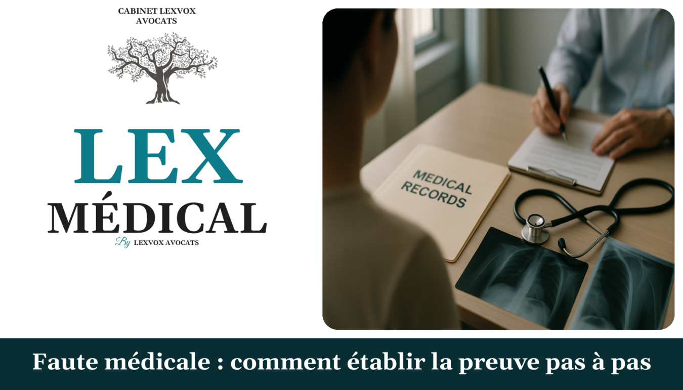 Faute médicale : comment établir la preuve pas à pas