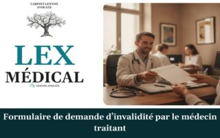 Formulaire de demande d’invalidité par le médecin traitant — cabinet LEXVOX Avocats, Salon-de-Provence