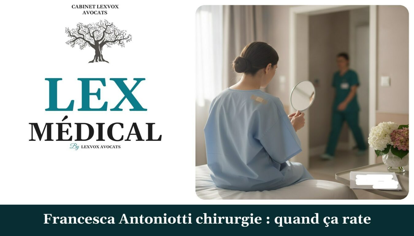 Francesca Antoniotti chirurgie : quand ça rate — cabinet LEXVOX Avocats, Nîmes