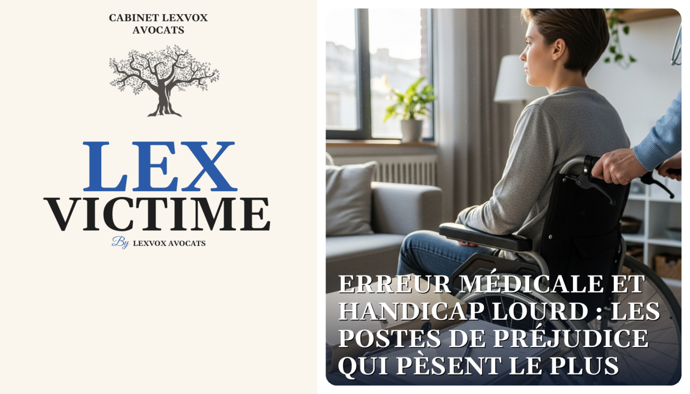 Erreur médicale et handicap lourd : les postes de préjudice qui pèsent le plus