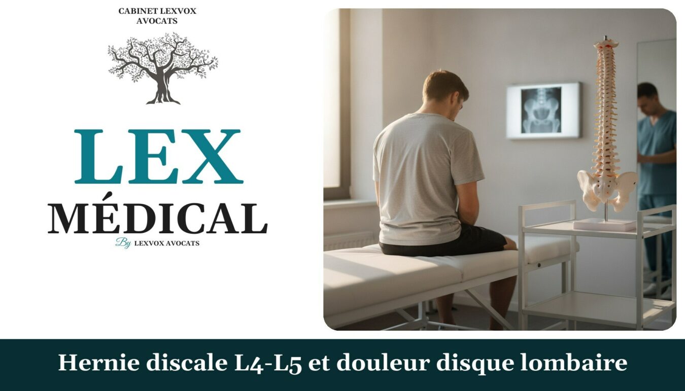 Hernie discale L4-L5 et douleur disque lombaire — cabinet LEXVOX Avocats, Marignane