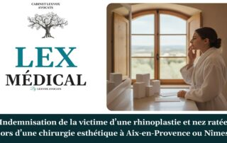 Indemnisation de la victime d’une rhinoplastie et nez ratée lors d’une chirurgie esthétique à Aix-en-Provence ou Nîmes — cabinet LEXVOX Avocats, Aix-en-Provence