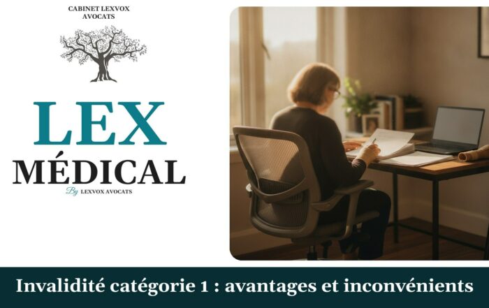 Invalidité catégorie 1 : avantages et inconvénients — cabinet LEXVOX Avocats, Salon-de-Provence