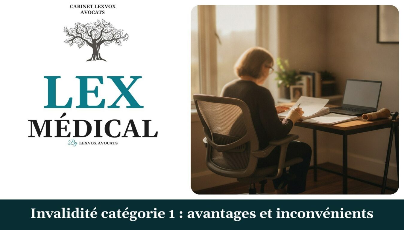 Invalidité catégorie 1 : avantages et inconvénients — cabinet LEXVOX Avocats, Salon-de-Provence