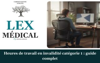 Heures de travail en invalidité catégorie 1 : guide complet — cabinet LEXVOX Avocats, Nîmes